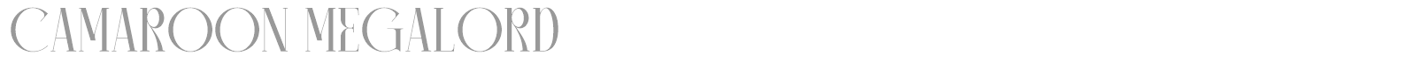 Camaroon Megalord font preview